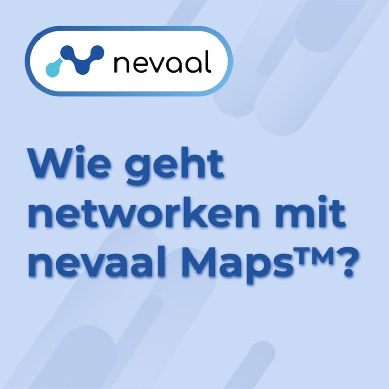A light blue cover image contains a logo in the top-left corner, titled ‘Wie geht networken mit nevaal Maps?